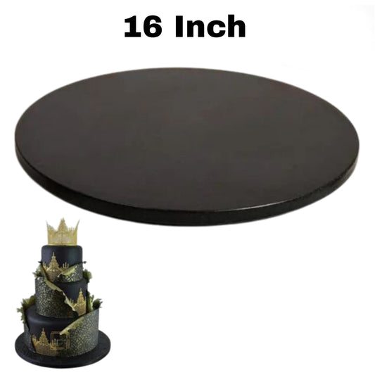 Black Round Drum Cake Board Cake Base 16 Inch