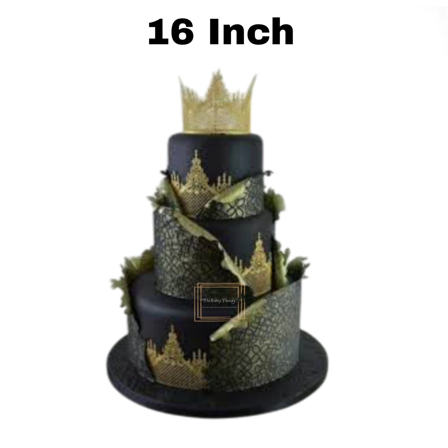 Black Round Drum Cake Board Cake Base 16 Inch