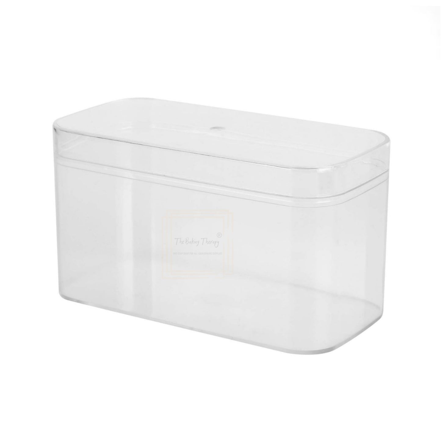 Transparent Acrylic Dessert Rectangle Tub With Lid (Pack of 3)