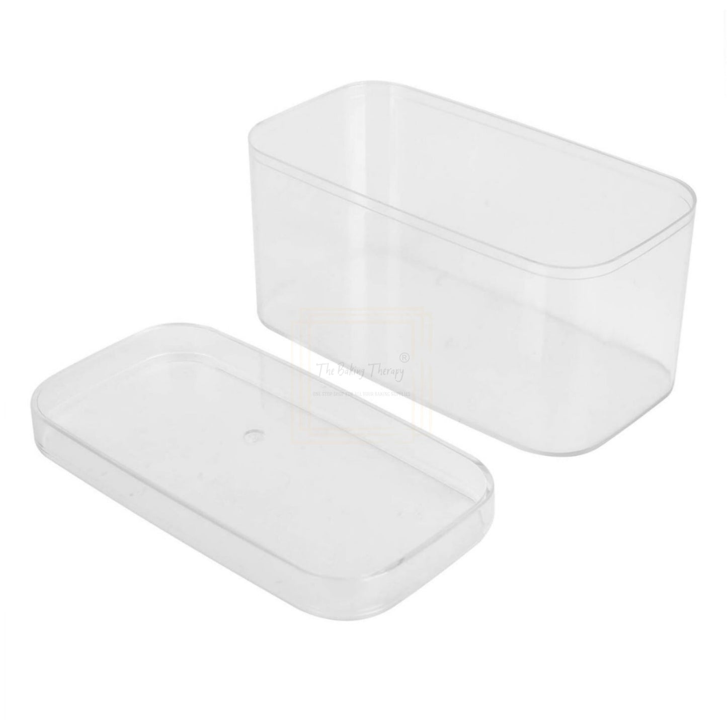 Transparent Acrylic Dessert Rectangle Tub With Lid (Pack of 3)