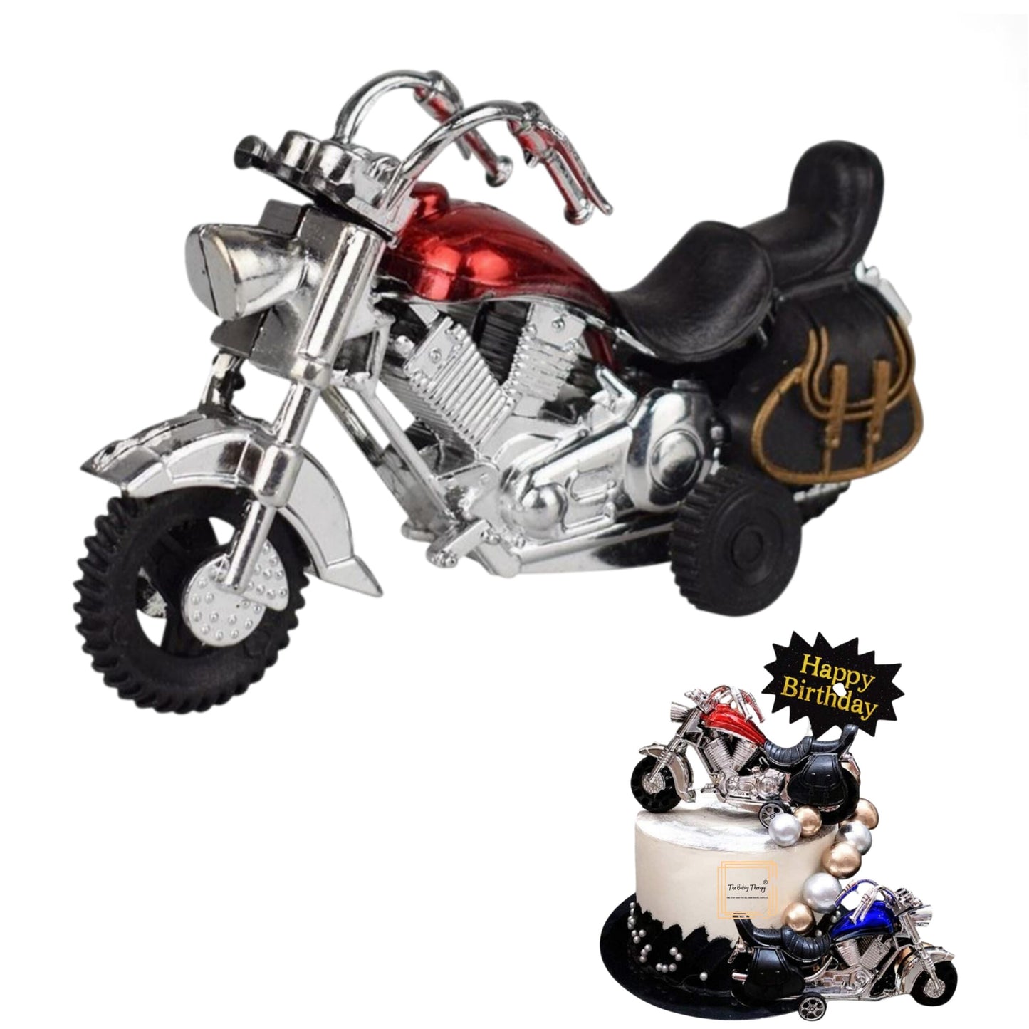 Bullet Bike Motor Cycle Toy Cake Topper ( Pack Of 1 Pcs )