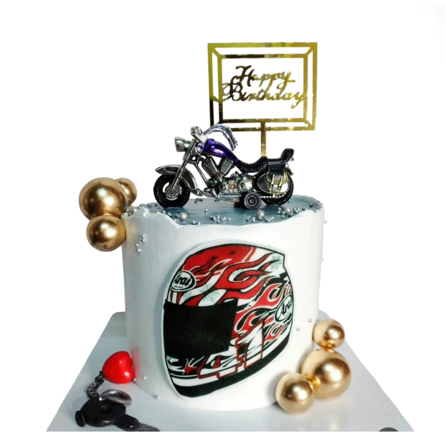 Bullet Bike Motor Cycle Toy Cake Topper ( Pack Of 1 Pcs )