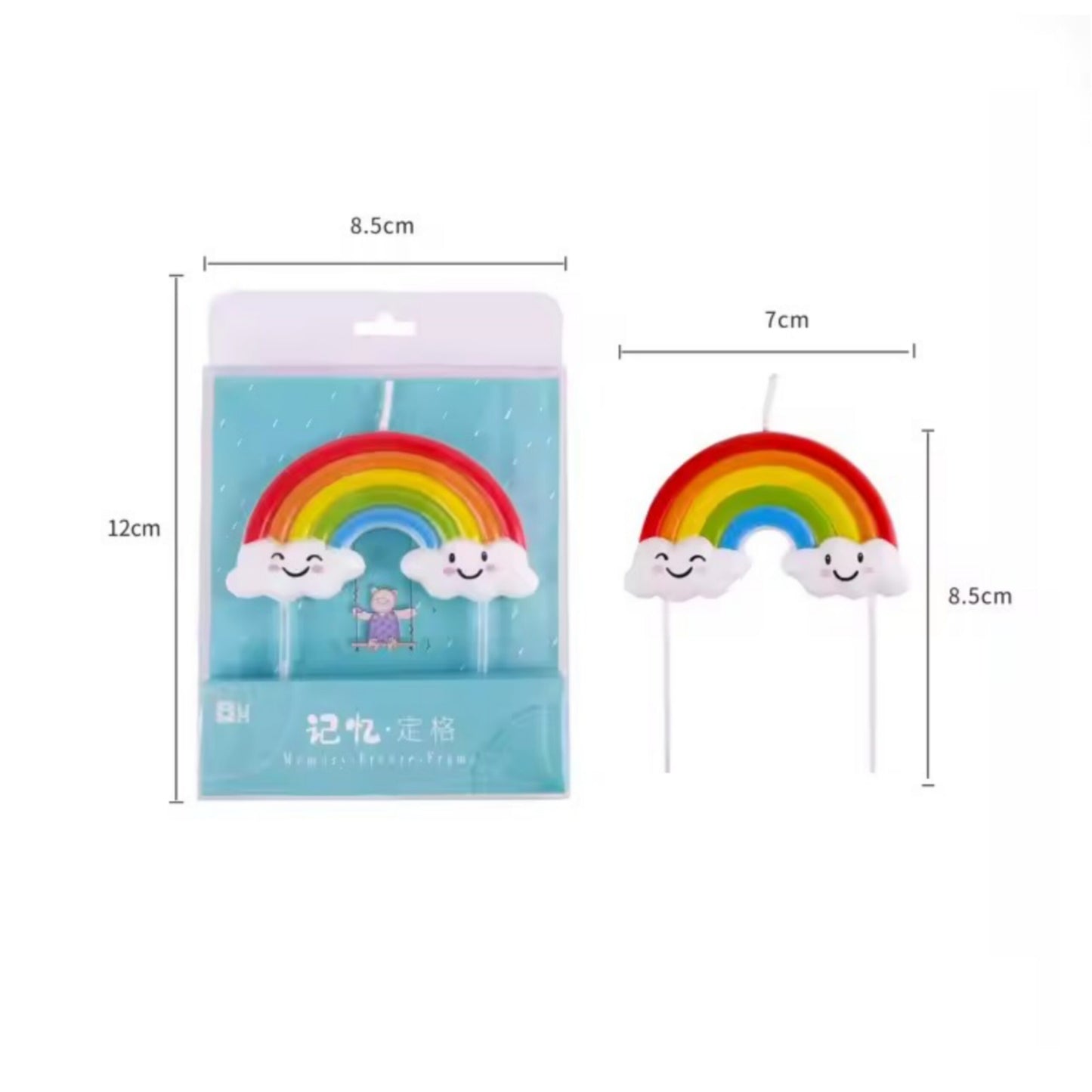 Rainbow Birthday Cake Candle