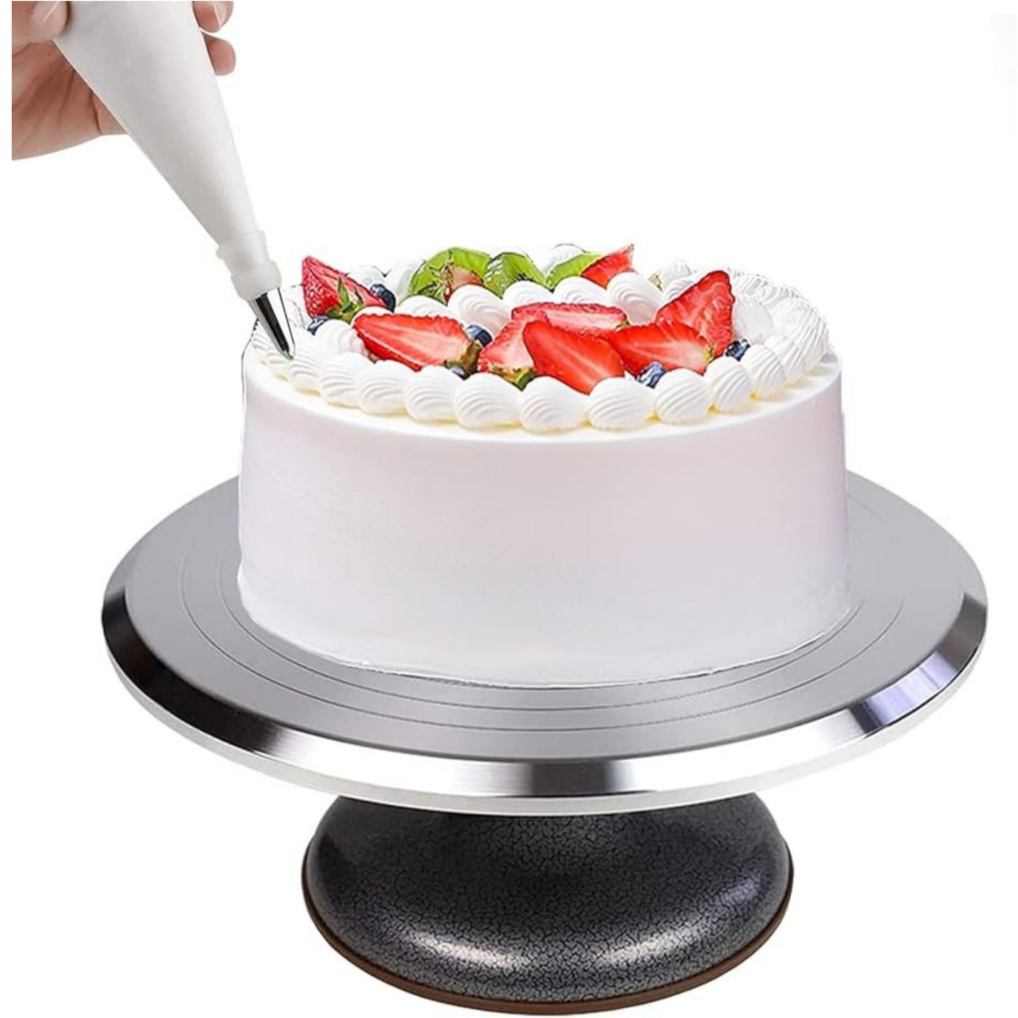 Rotating Cake Turntable Cake Decorating Stand With Stainless Steel Ball Bearings (12 Inch)