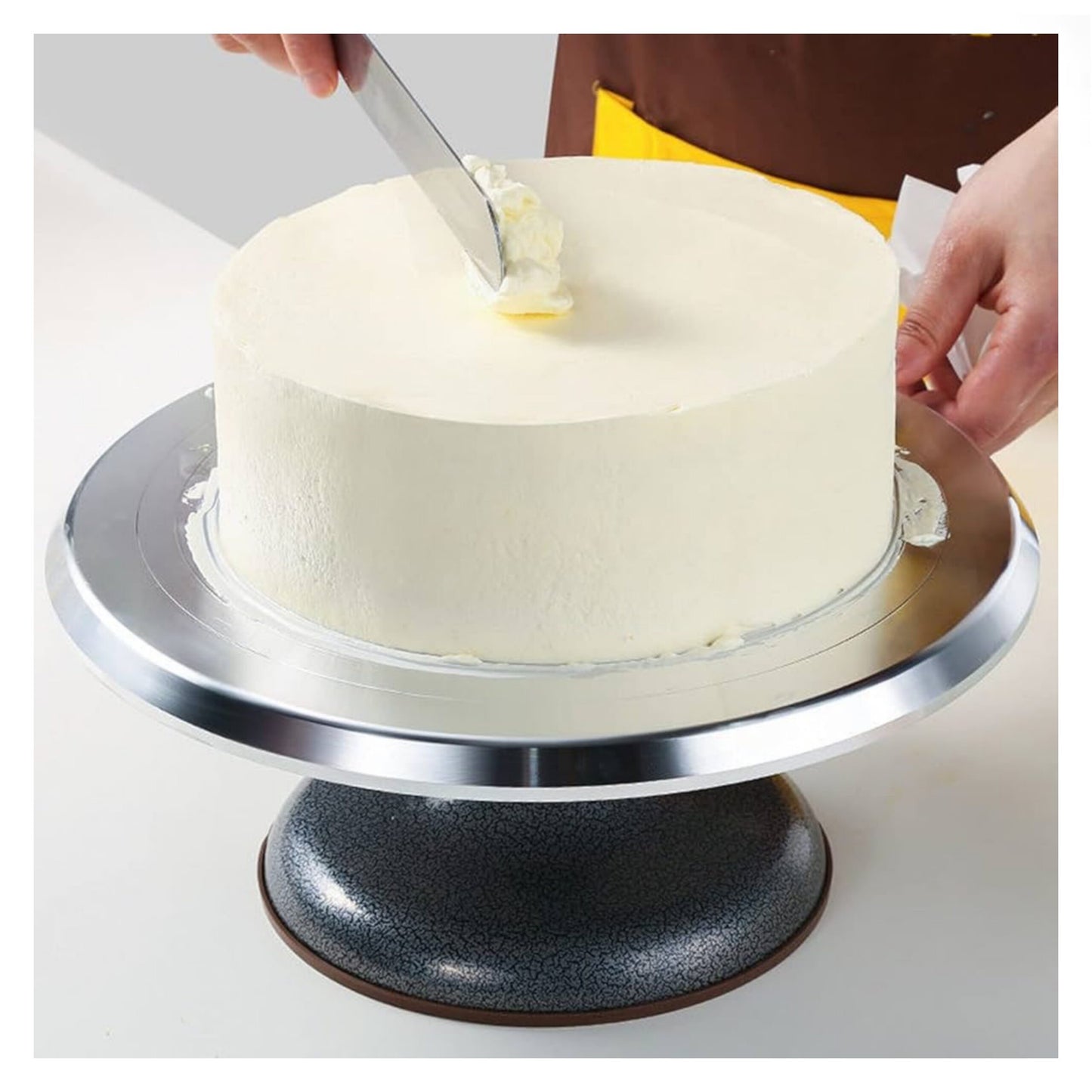 Rotating Cake Turntable Cake Decorating Stand With Stainless Steel Ball Bearings (12 Inch)