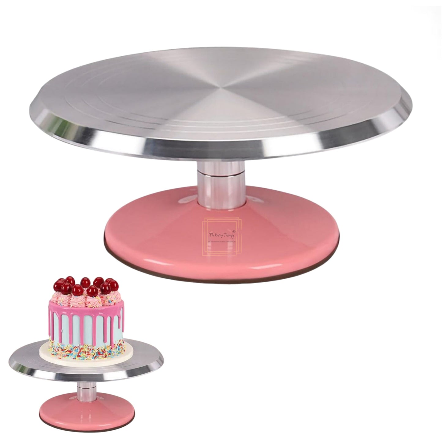 Stainless Steel Detachable 360° Rotating Cake Turntable ( 12 Inch )