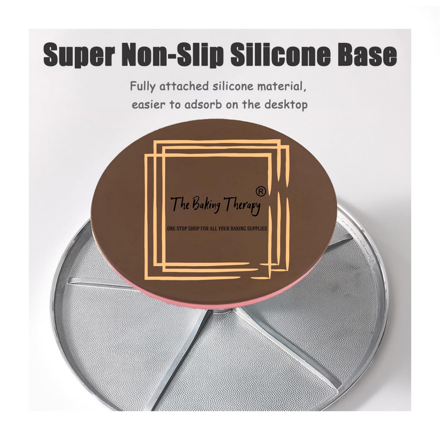 Stainless Steel Detachable 360° Rotating Cake Turntable ( 12 Inch )