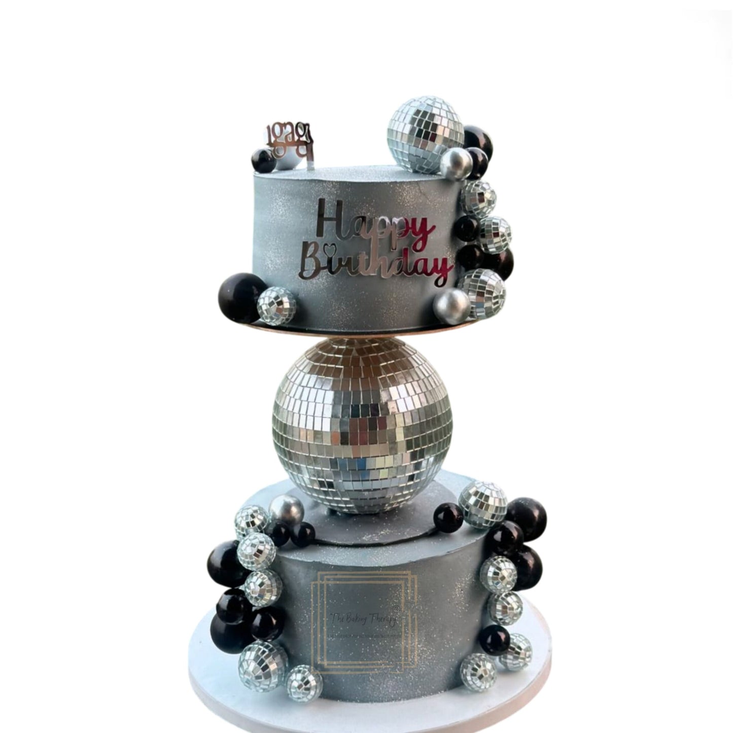 Disco Ball Cake Spacer For Cake and Cupcake Decoration B : 6 Inch X H: 6 Inch