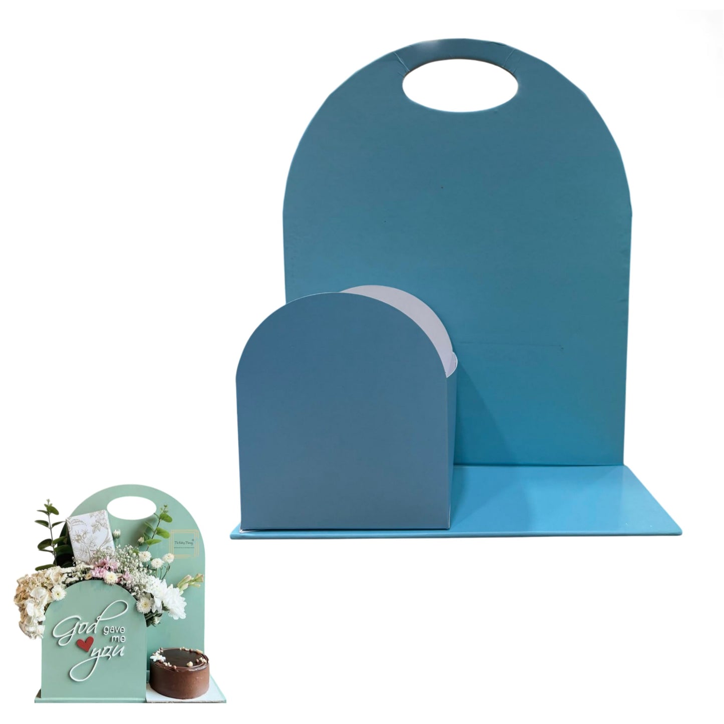 Blue Foldable Hamper Stand