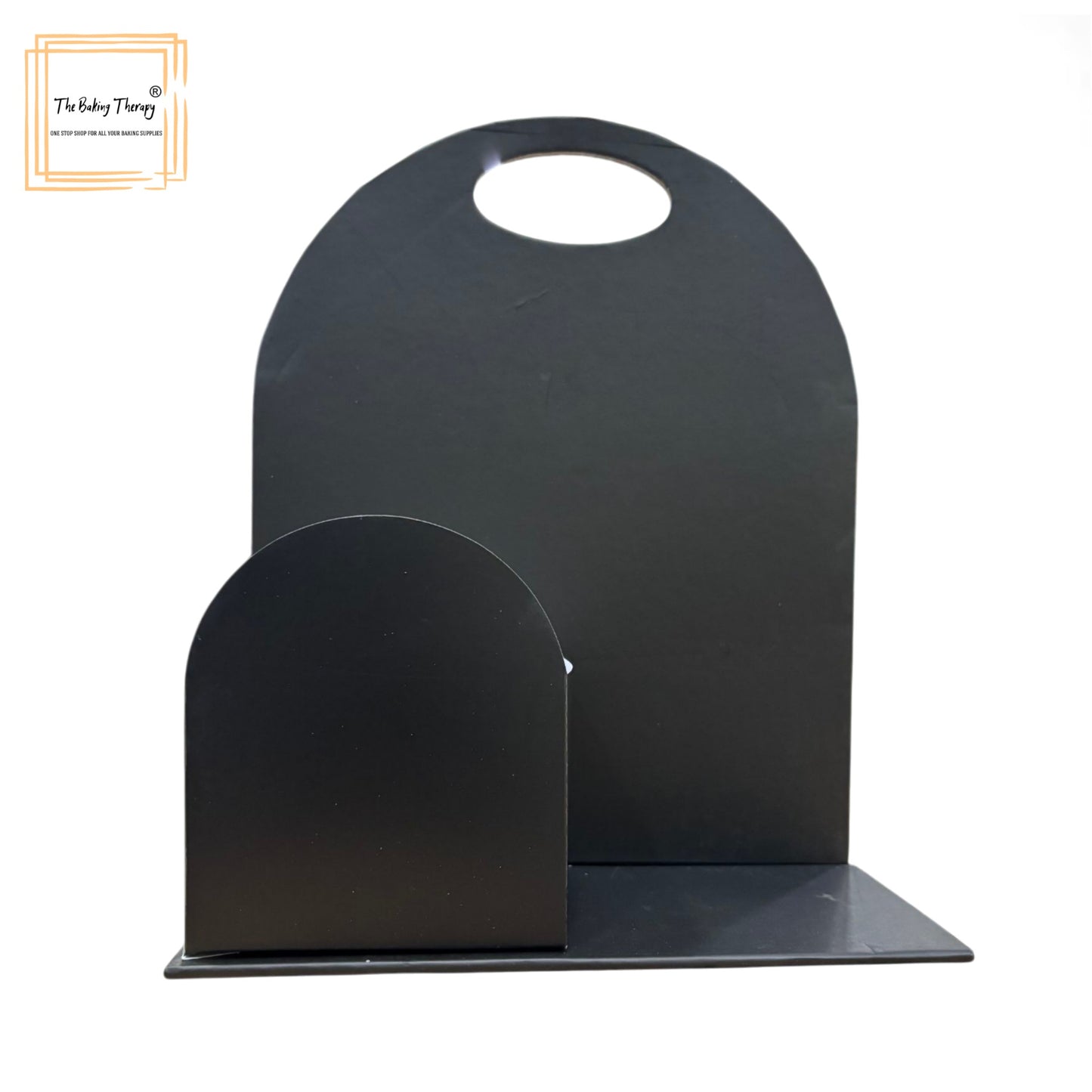 Black Foldable Cake And Flower Hamper