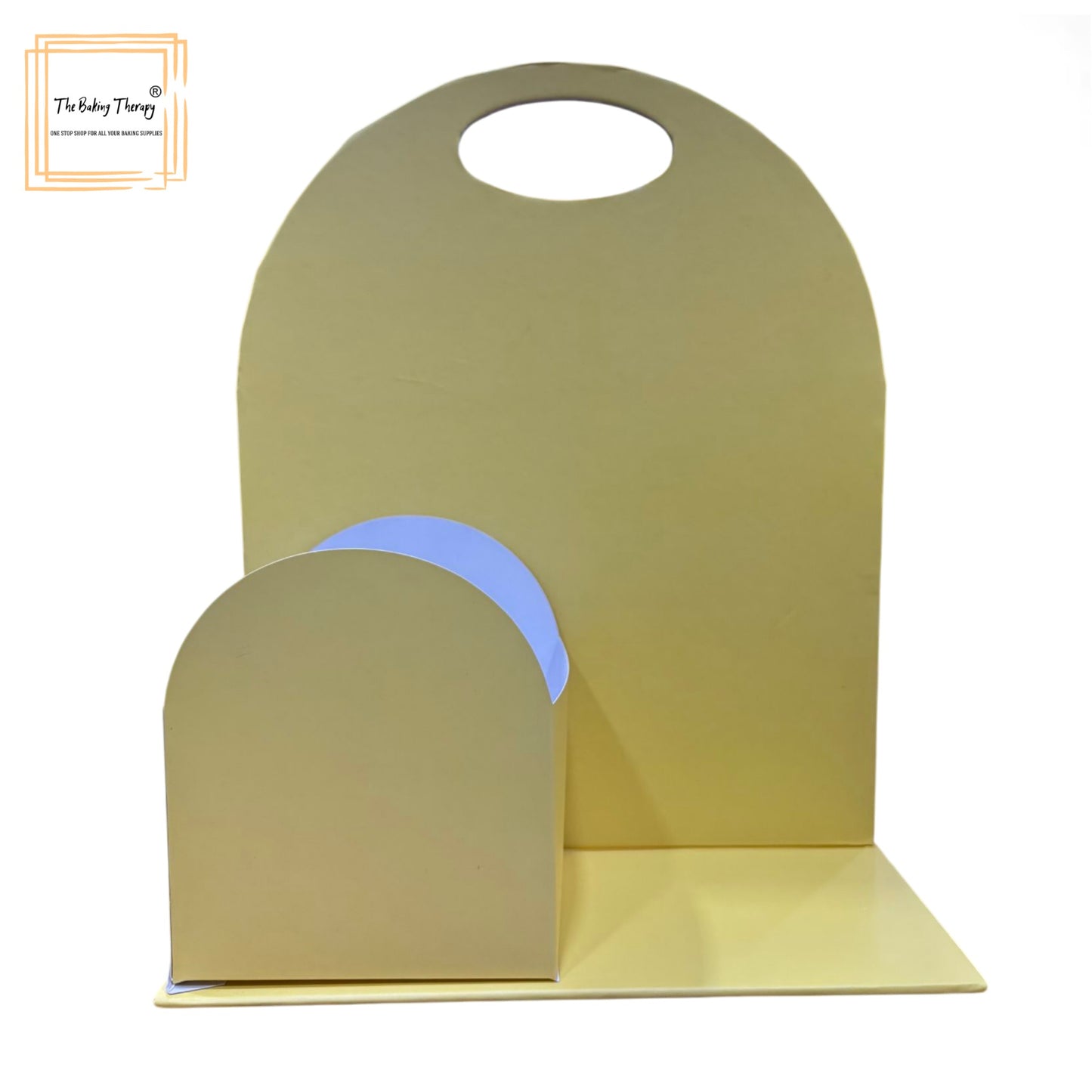 Yellow Foldable Cake And Flower Hamper