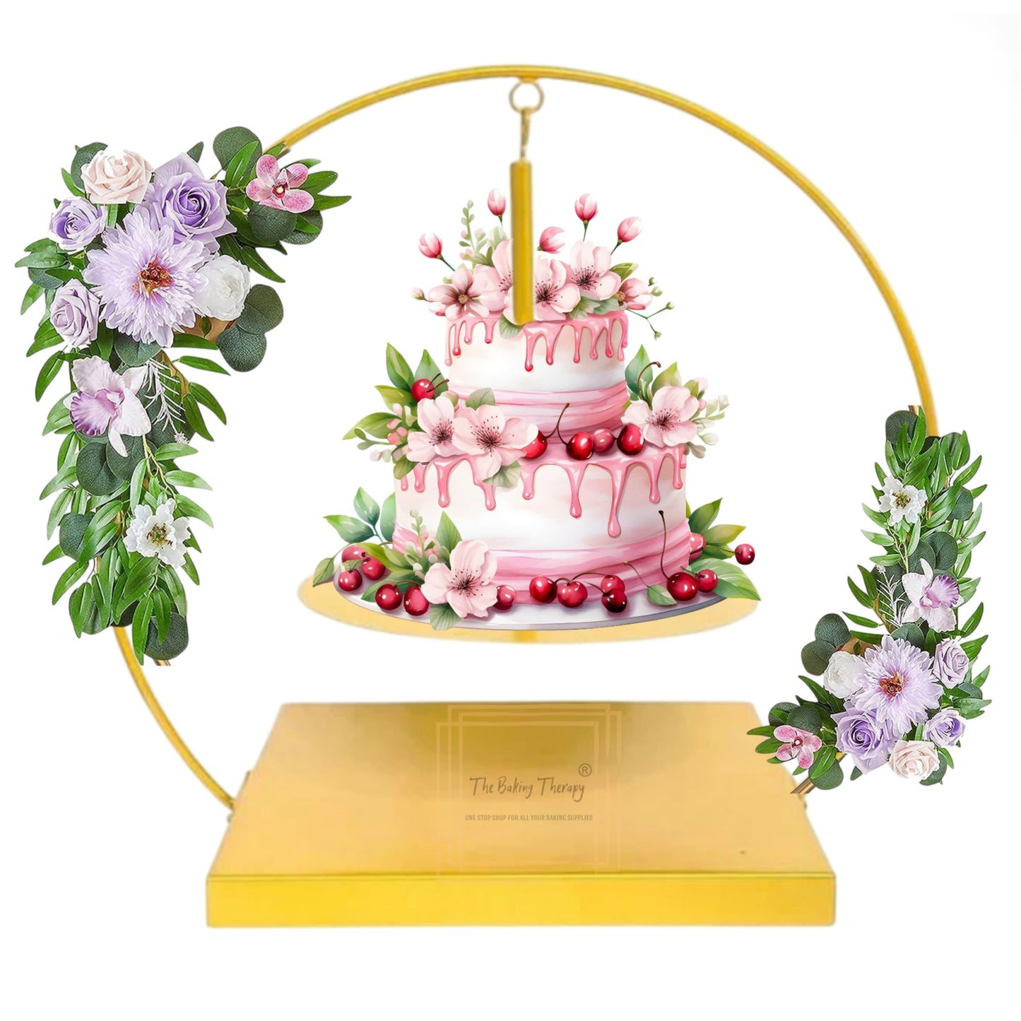 Single Tier Chandelier Hoop Cake Stand
