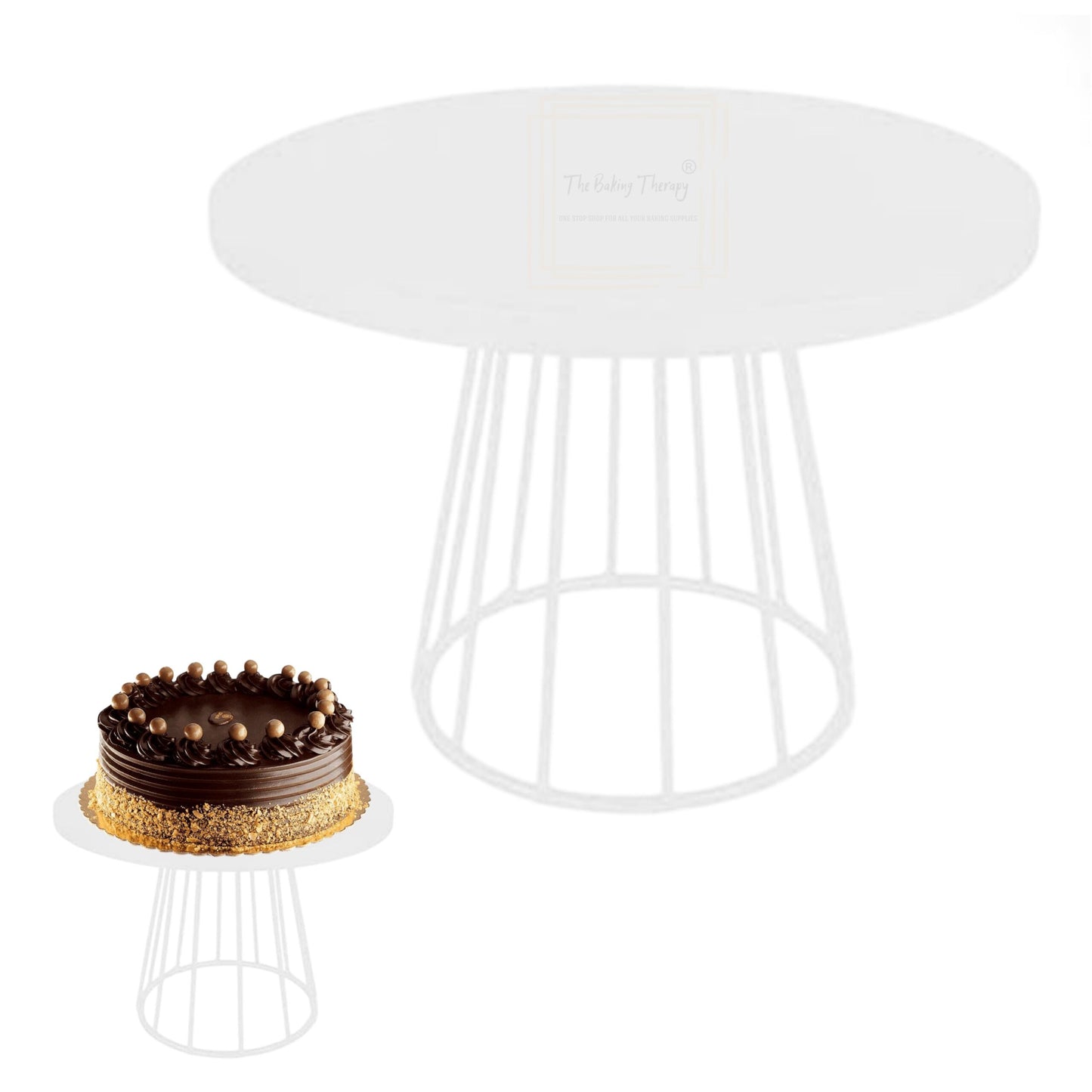 Round Metal White Cake Stand ( 12 Inch )
