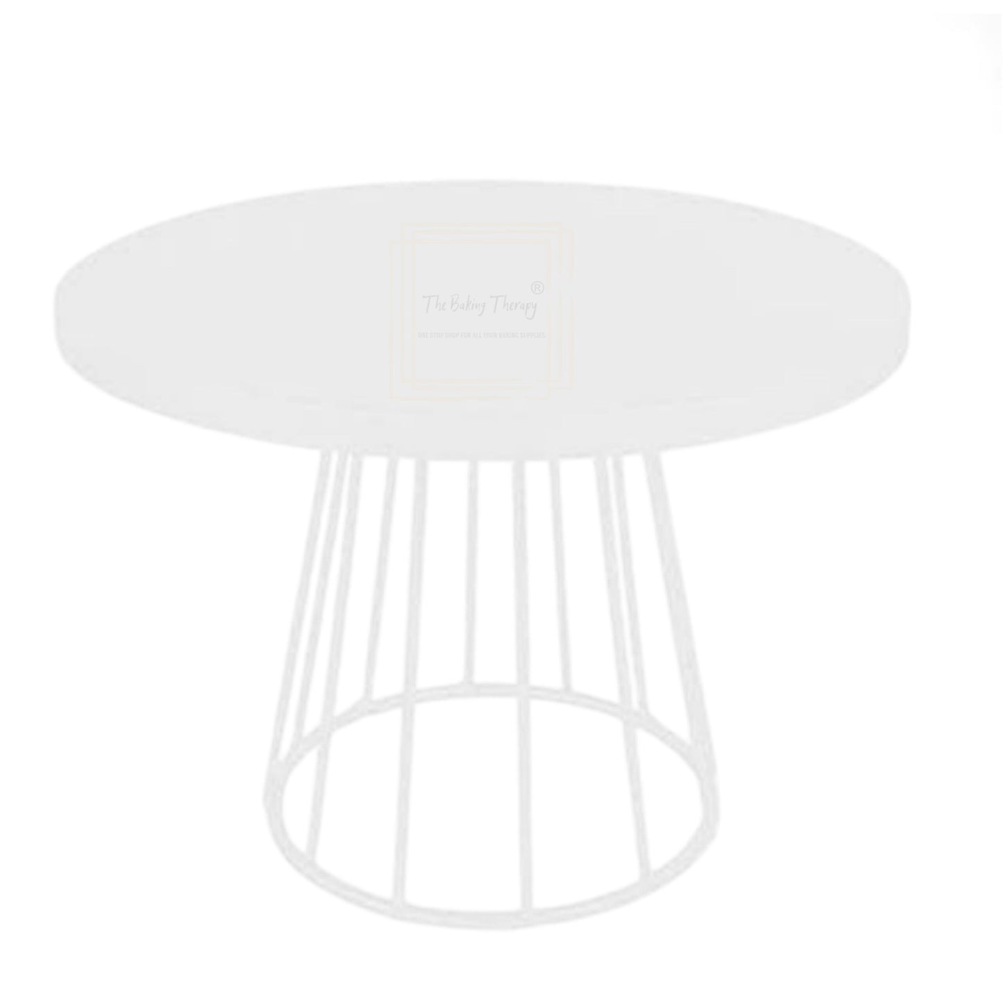 Round Metal White Cake Stand ( 12 Inch )