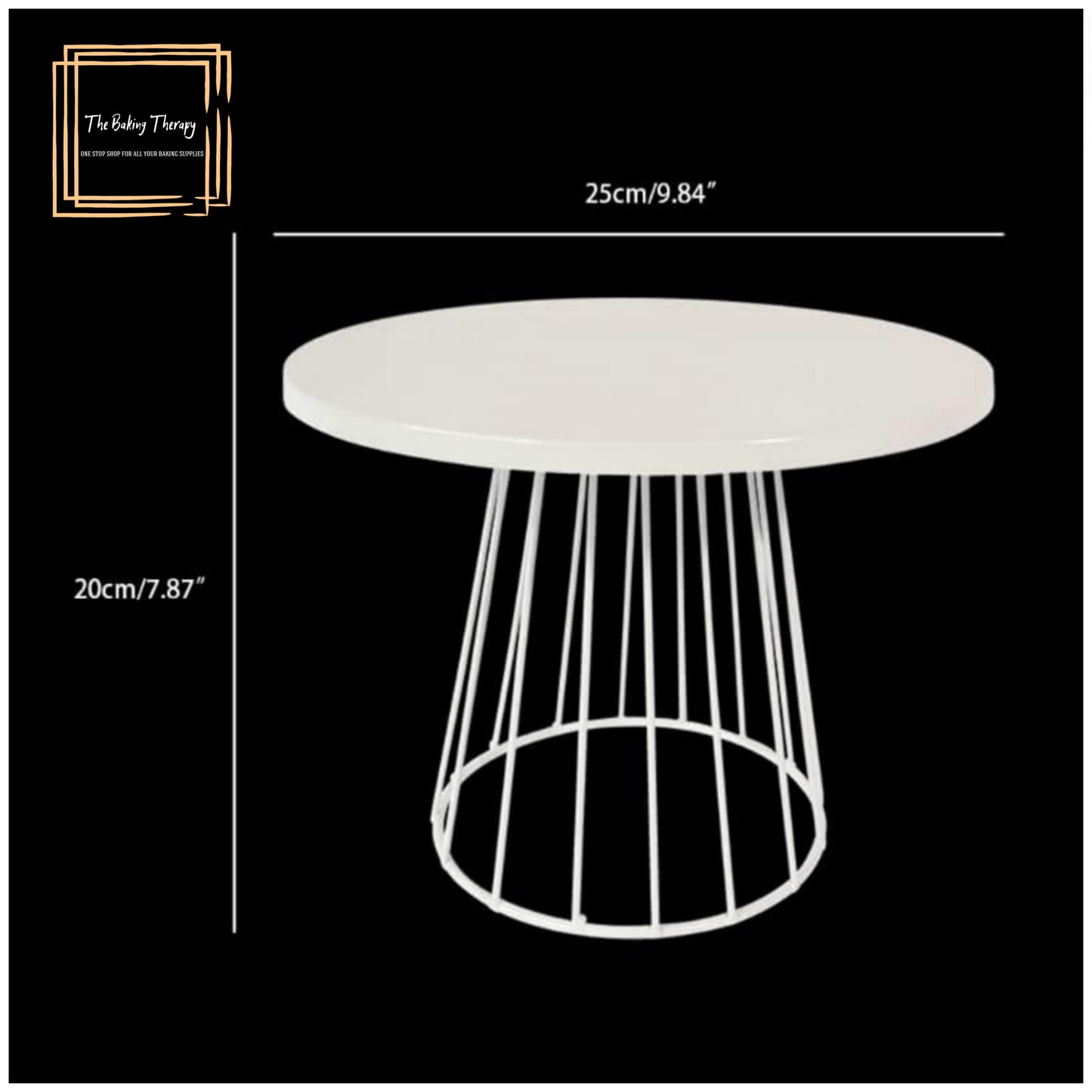 Round Metal White Cake Stand ( 10 Inch )