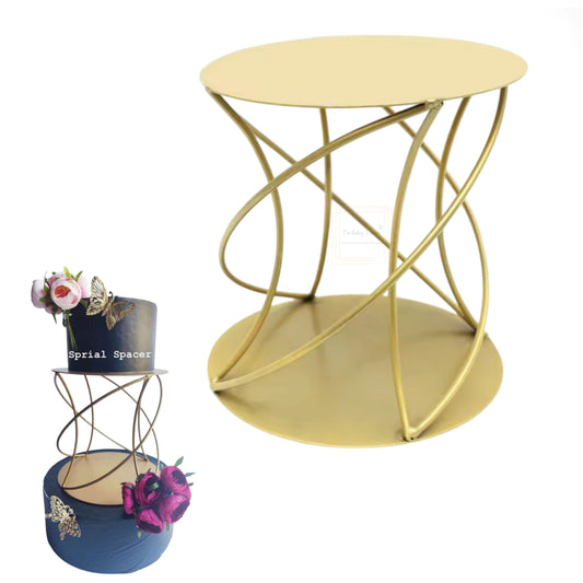 Metal Fancy Spiral Cake Display Stand And Spacer