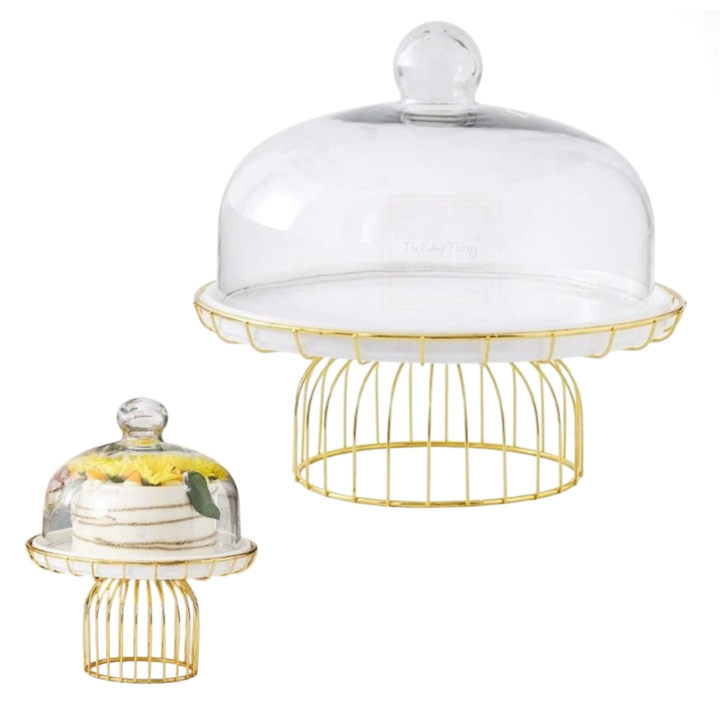Metal Umbrella Stand With Glass Dome