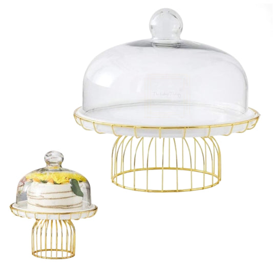 Metal Umbrella Stand With Glass Dome