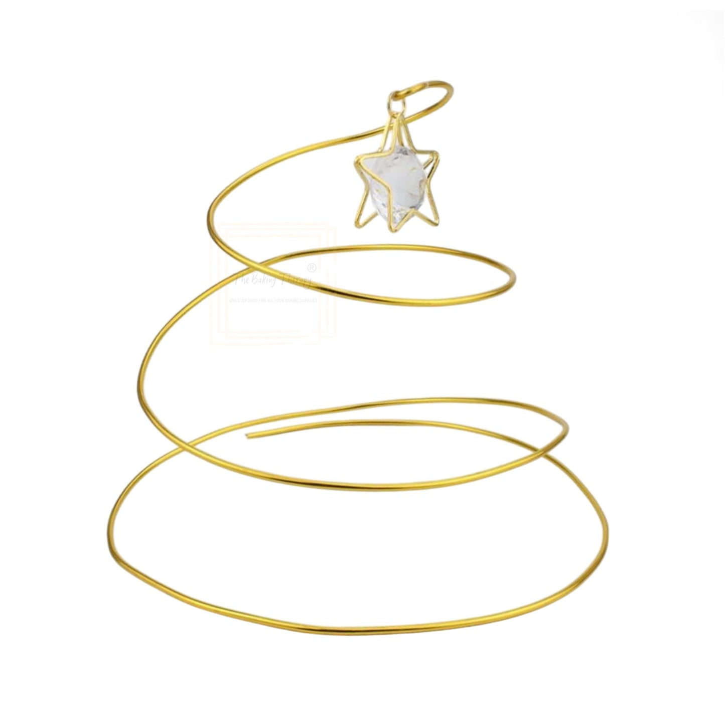 Metal Golden Swirl Star Cake Stand