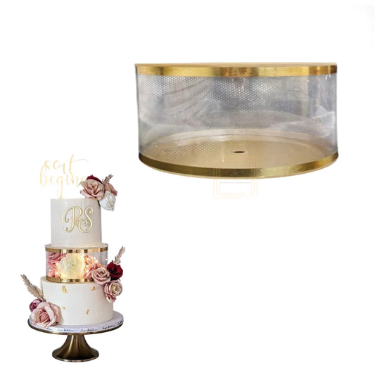 Round Tier Cake Spacer 8" X 4" Acrylic Clear Transparent Cake Display Spacer