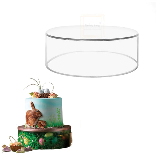 Round Tier Cake Spacer 10" X 4" Acrylic Clear Transparent Cake Display Spacer