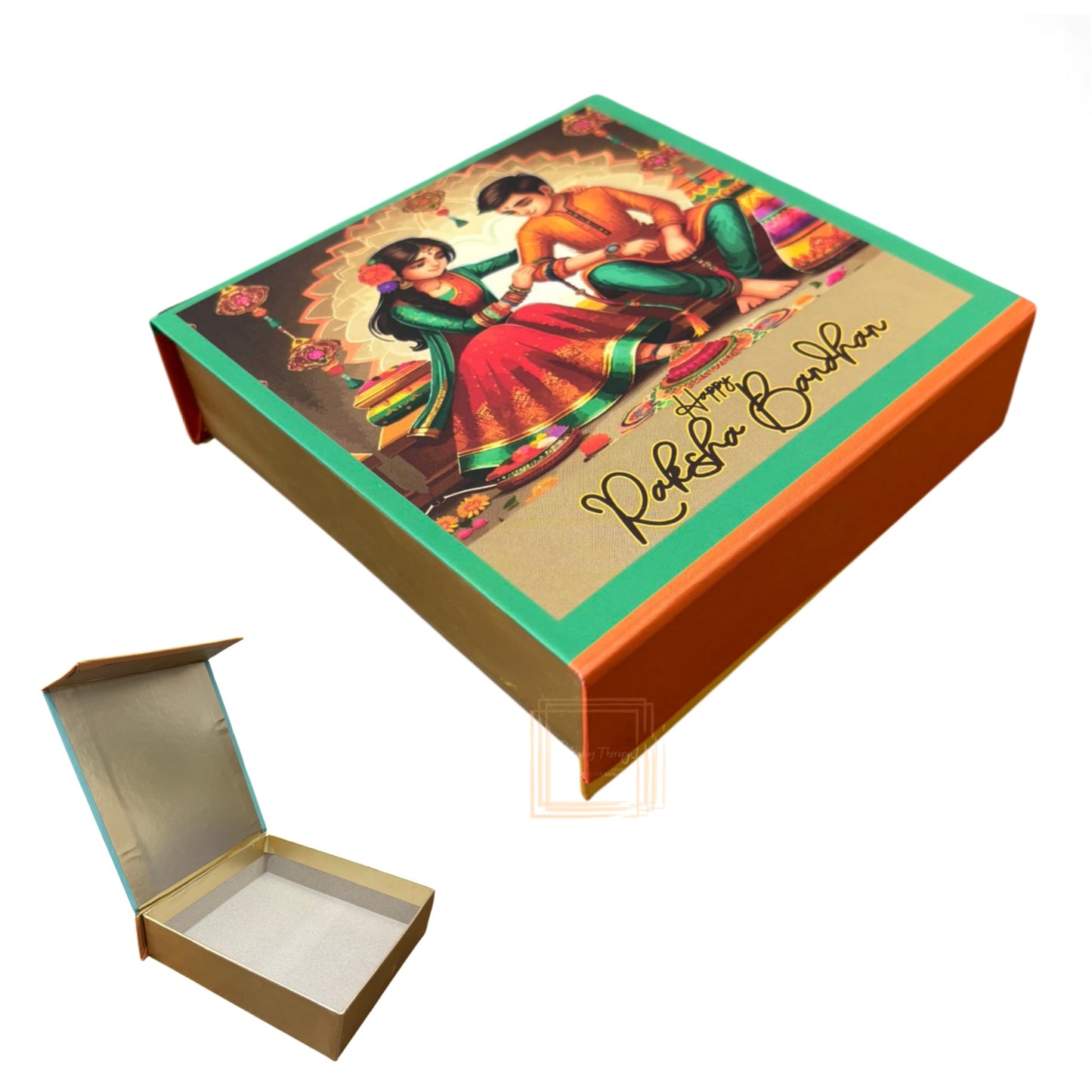 Happy Raksha Bandhan Hamper Box - ( Design 08)