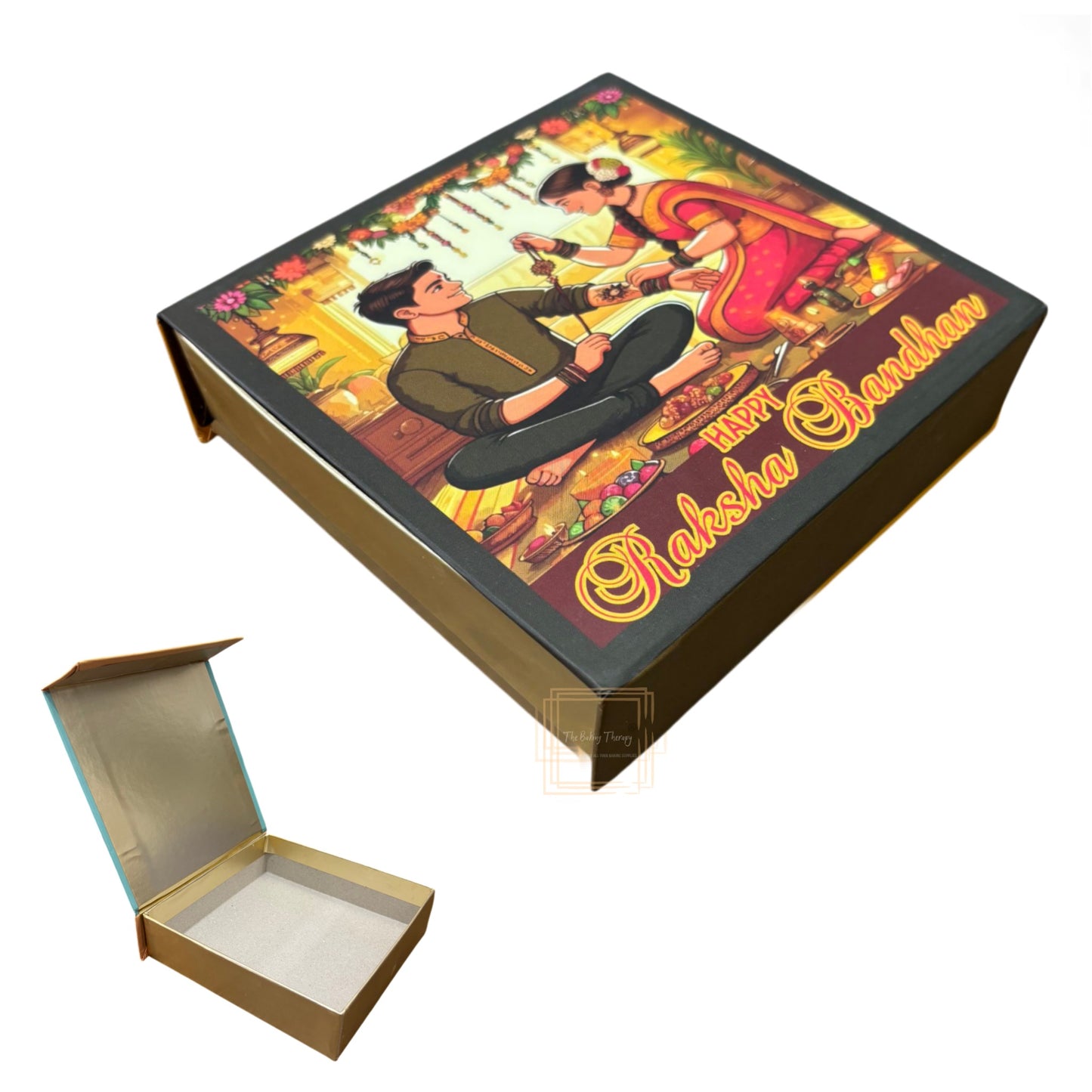 Happy Raksha Bandhan Hamper Box - ( Design 04)