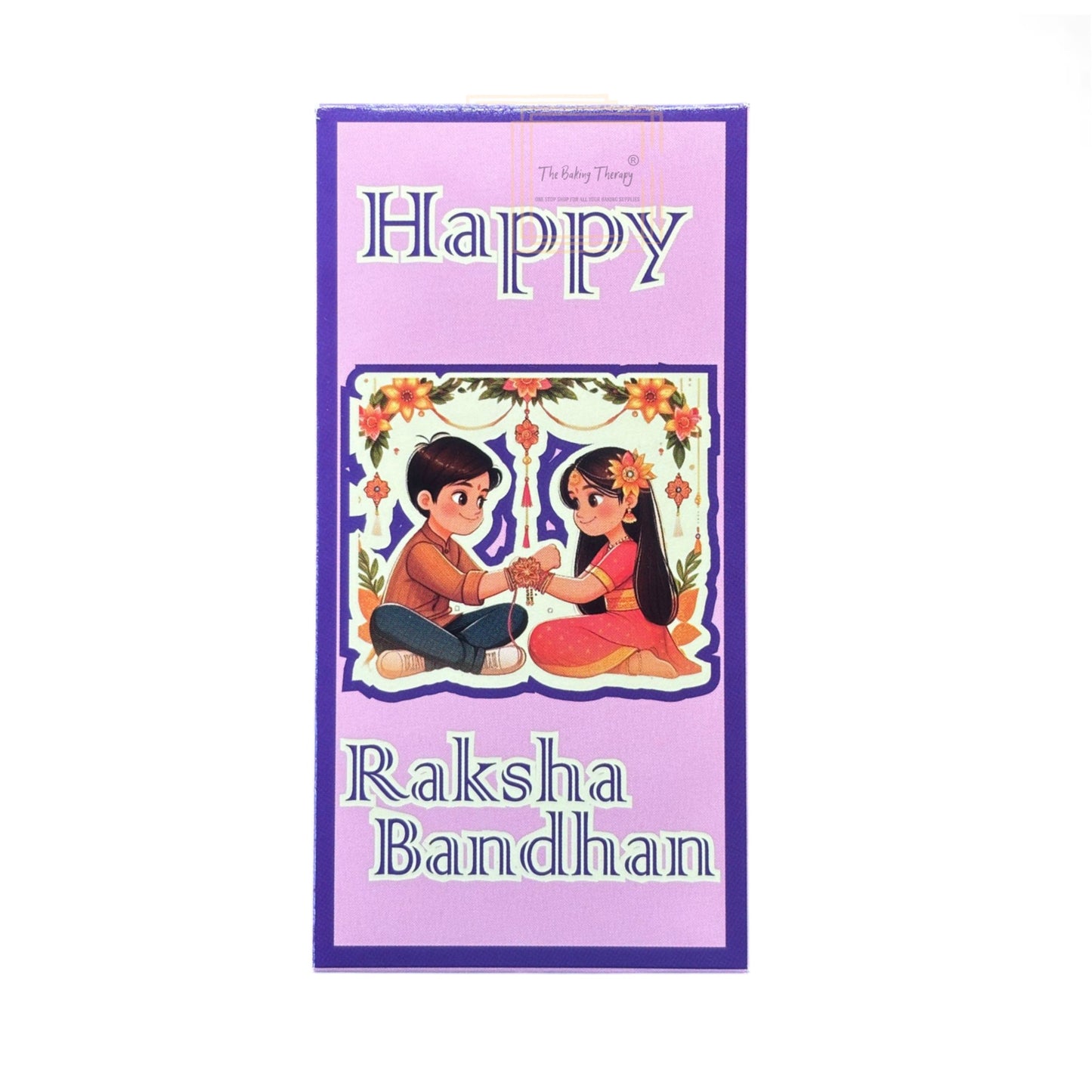 Happy Raksha Bandhan Kunafa Chocolate And Chocolate Bar Box - Design 5 ( Pack of 10 Pcs )