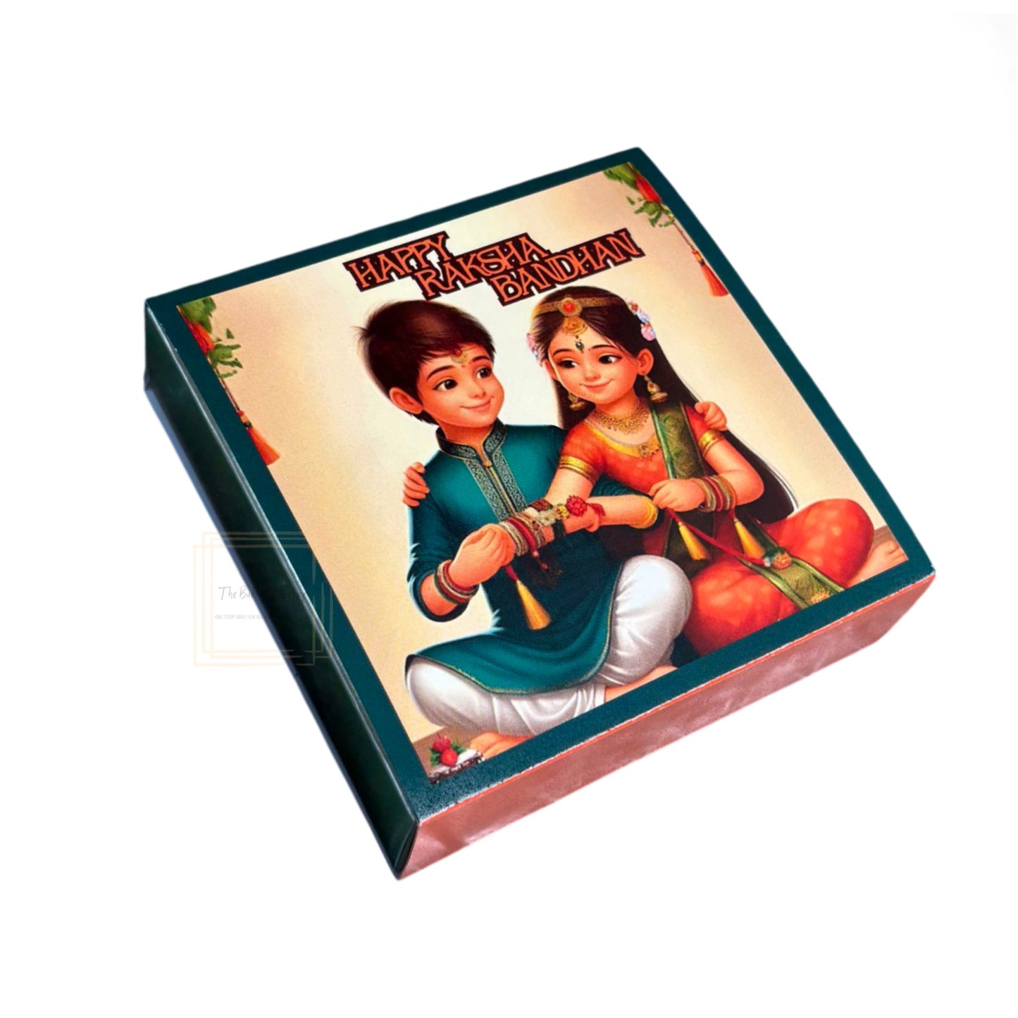 4 Cavity Raksha Bandhan Sliding Chocolate Box Without Cavity - Design - 03 ( 5 Pcs Pack)