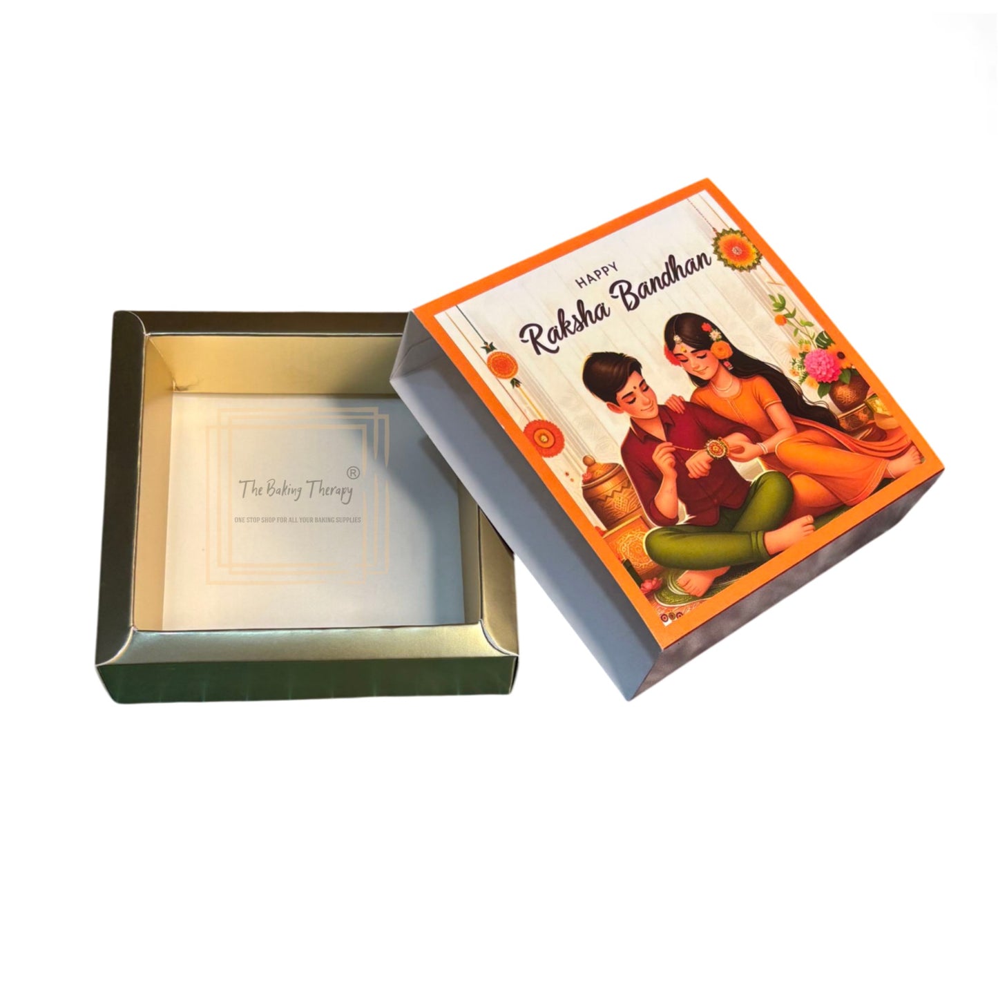 4 Cavity Raksha Bandhan Sliding Chocolate Box Without Cavity - Design - 07 ( 5 Pcs Pack)