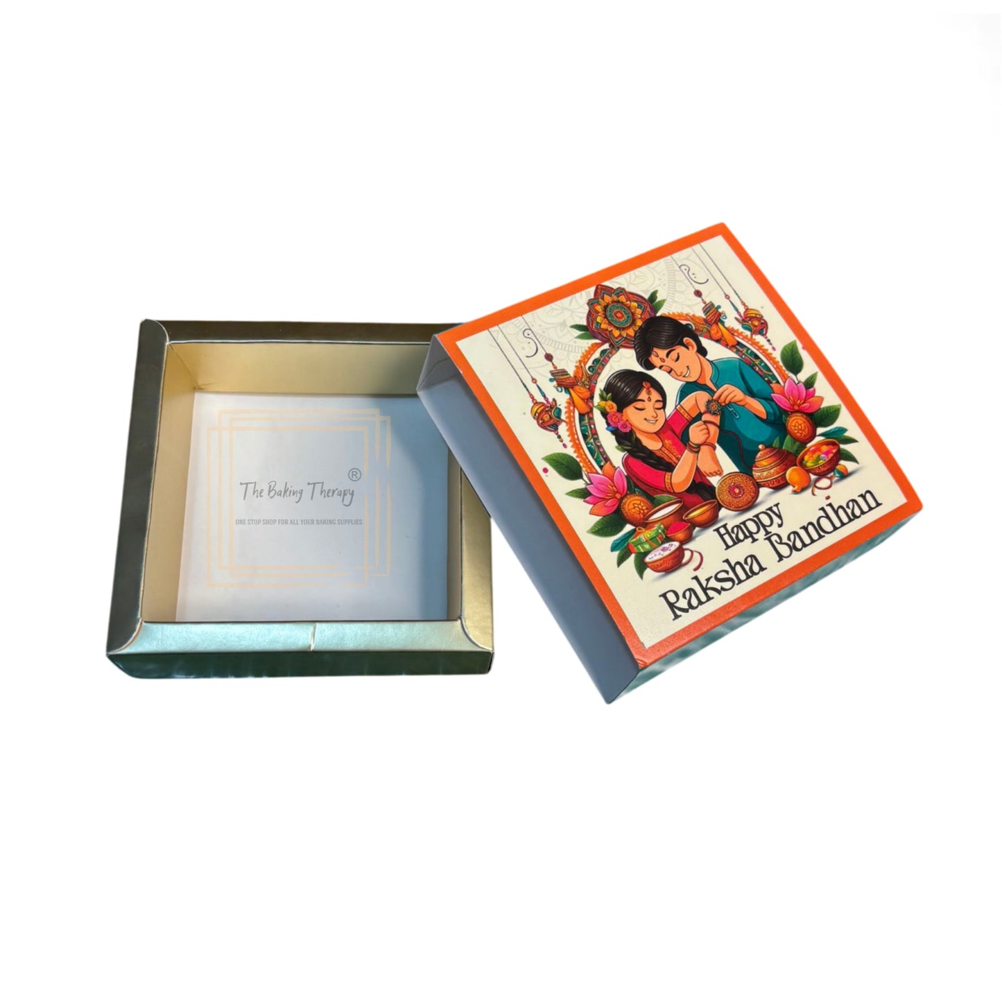 4 Cavity Raksha Bandhan Sliding Chocolate Box Without Cavity - Design - 05 ( 5 Pcs Pack)