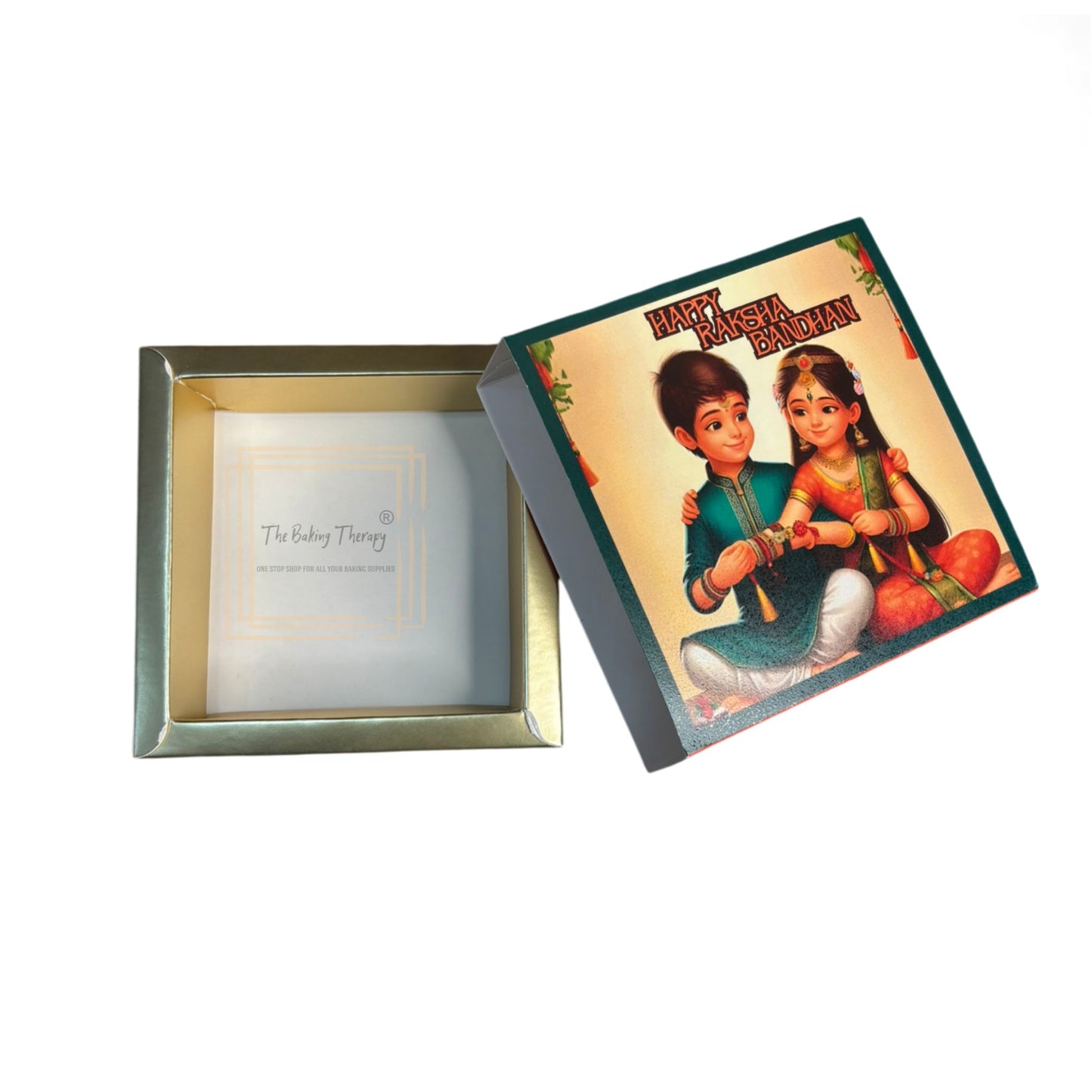 4 Cavity Raksha Bandhan Sliding Chocolate Box Without Cavity - Design - 03 ( 5 Pcs Pack)
