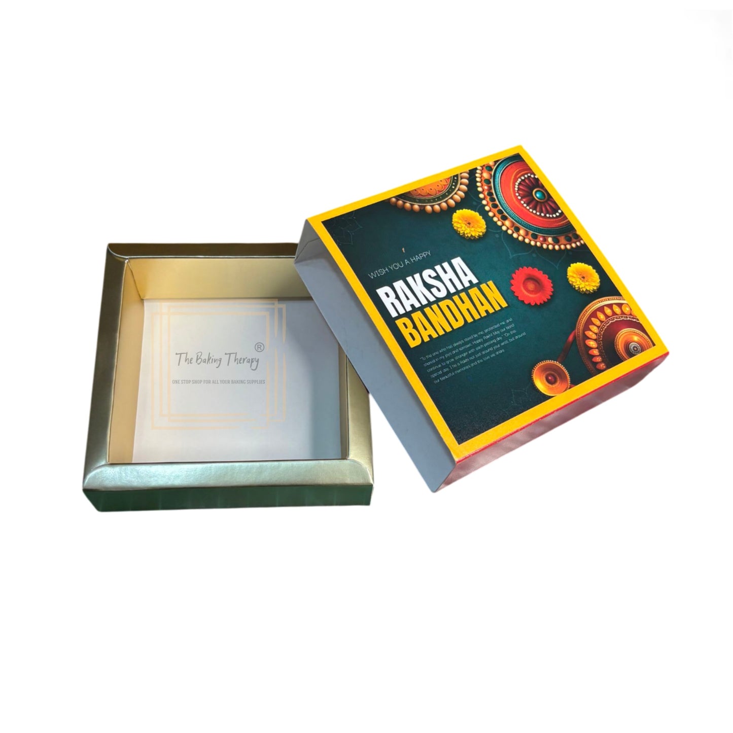 4 Cavity Raksha Bandhan Sliding Chocolate Box Without Cavity - Design - 02 ( 5 Pcs Pack)