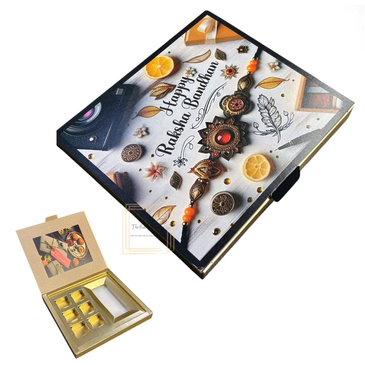 Raksha Bandhan Foldable Greeting Bar And Chocolate Packing Box ( Design - 2 )