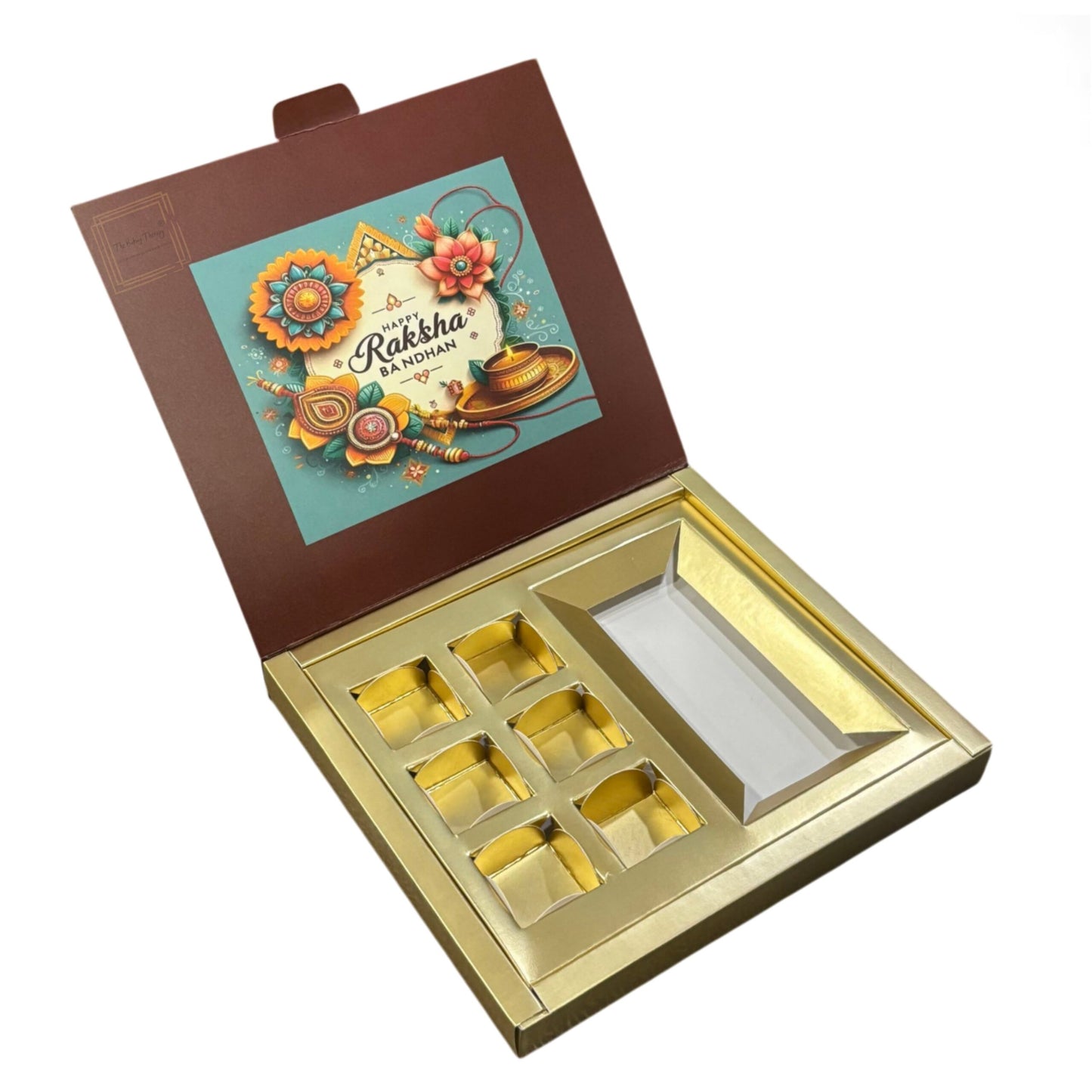Raksha Bandhan Foldable Greeting Bar And Chocolate Packing Box ( Design - 4 )