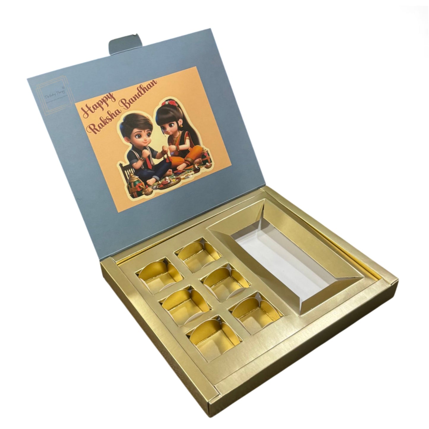 Raksha Bandhan Foldable Greeting Bar And Chocolate Packing Box ( Design - 6 )