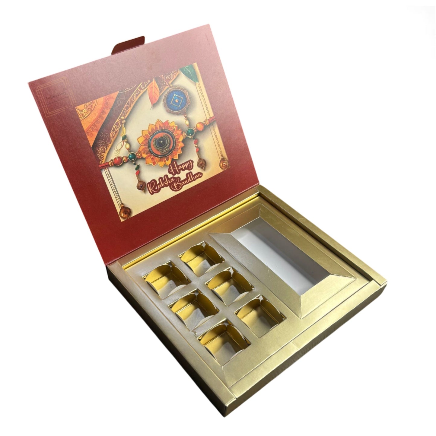 Raksha Bandhan Foldable Greeting Bar And Chocolate Packing Box ( Design - 3 )
