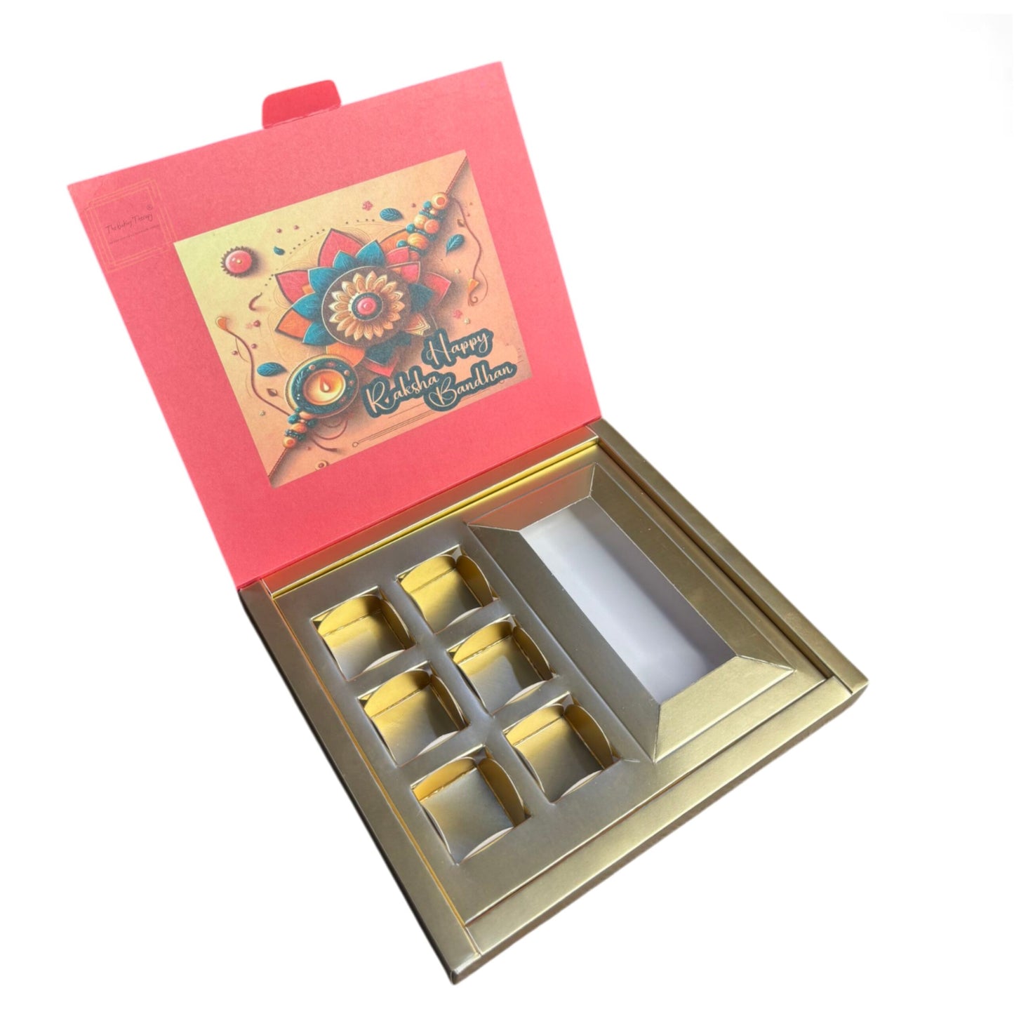 Raksha Bandhan Foldable Greeting Bar And Chocolate Packing Box ( Design - 5 )