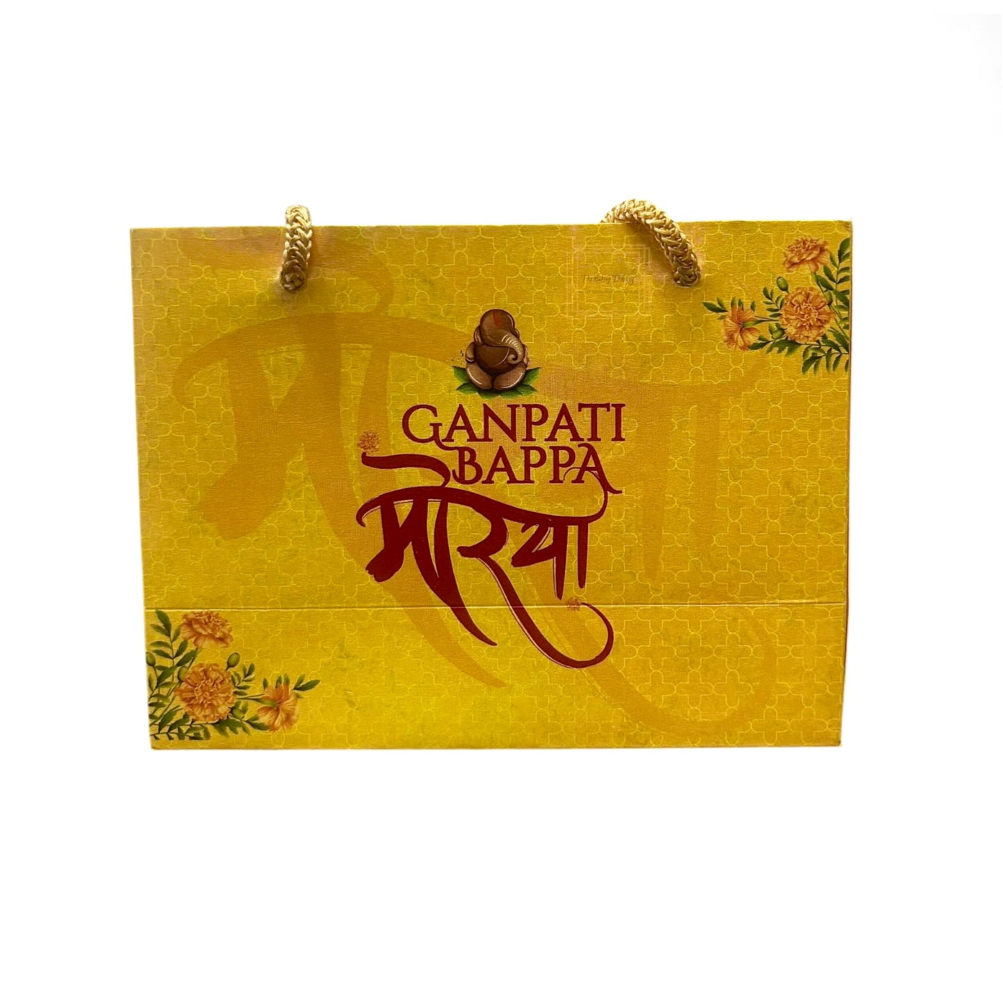 Ganesh Chaturthi Festival Special Mittai Sweets Packing Box And Bag Combo ( Design 3 )