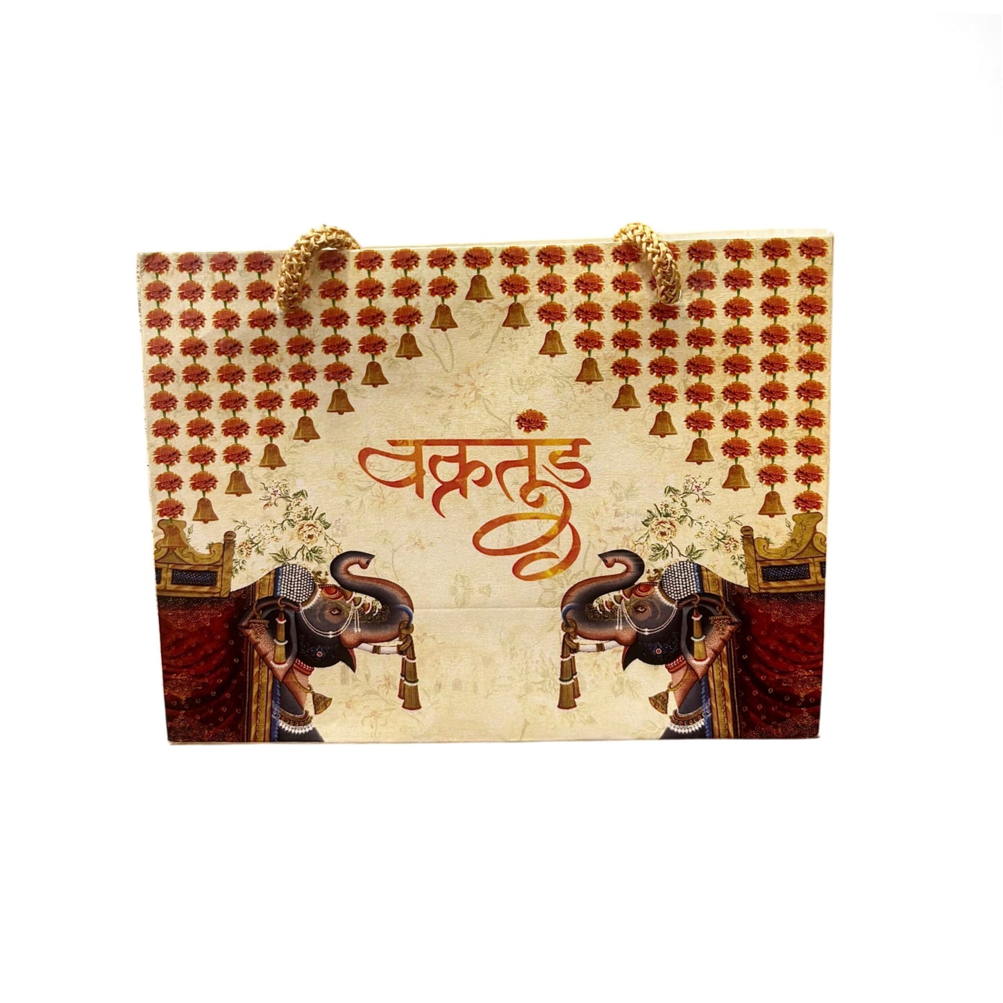 Ganesh Chaturthi Festival Special Mittai Sweets Packing Box And Bag Combo ( Design 4 )