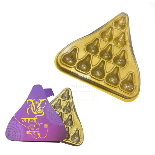 11 Cavity Ganesh Chaturthi Special Triangle Shape Modak Packing PVC Box ( Design 1 )