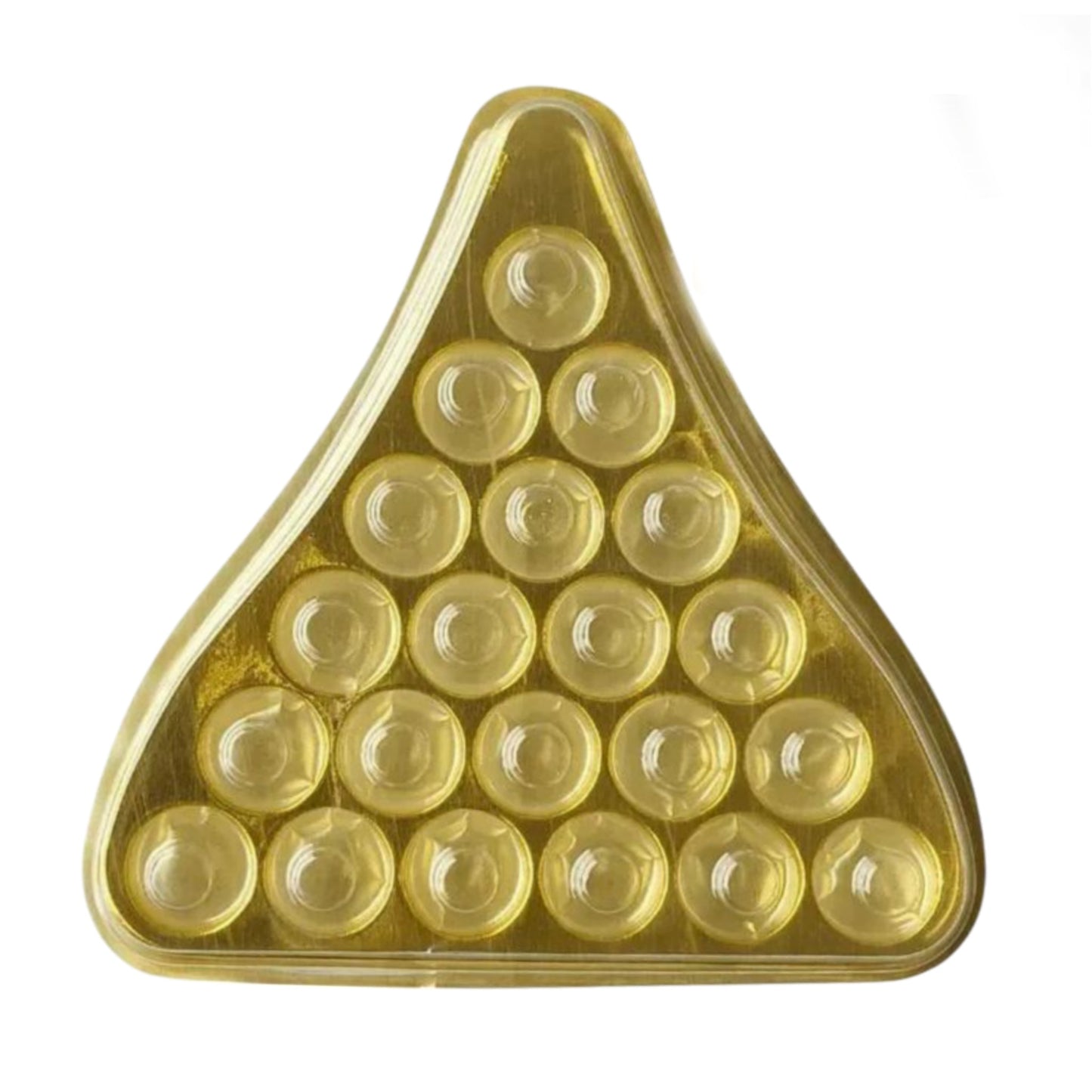 21 Cavity Plastic PVC Modak Shape Hamper Box Golden Tray With Clear Transparent Lid Triangle Shape Box