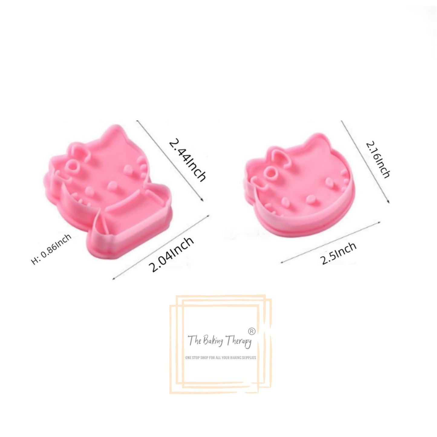 Hello Kitty And Face Pull Press Cookie Cutter Cake Fondant Cutter