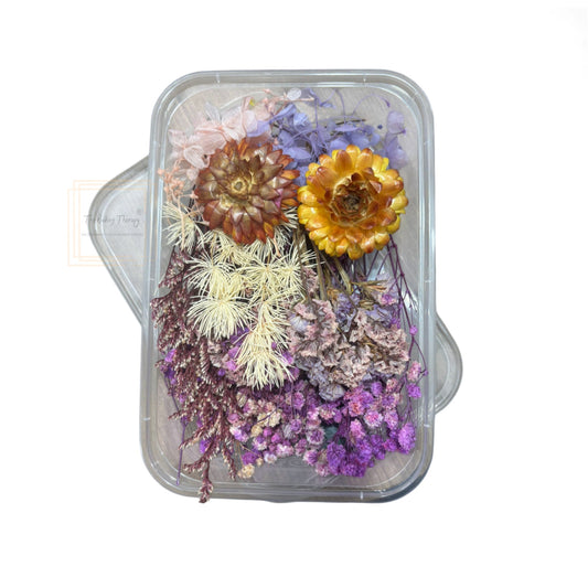 Real Dry Flower Box for Resin Art Craft Projects And Cake Decoration ( Color 5 )