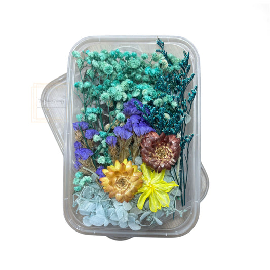 Real Dry Flower Box for Resin Art Craft Projects And Cake Decoration ( Color 6 )