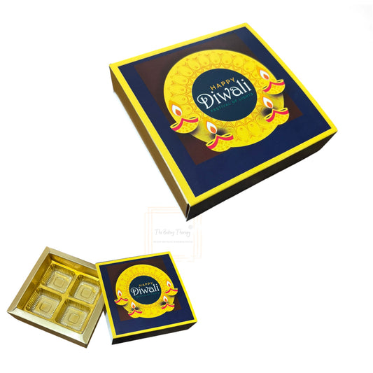 4 Cavity Diwali Sliding Chocolate Box Without Cavity - Design 04 ( 5 Pcs Pack )
