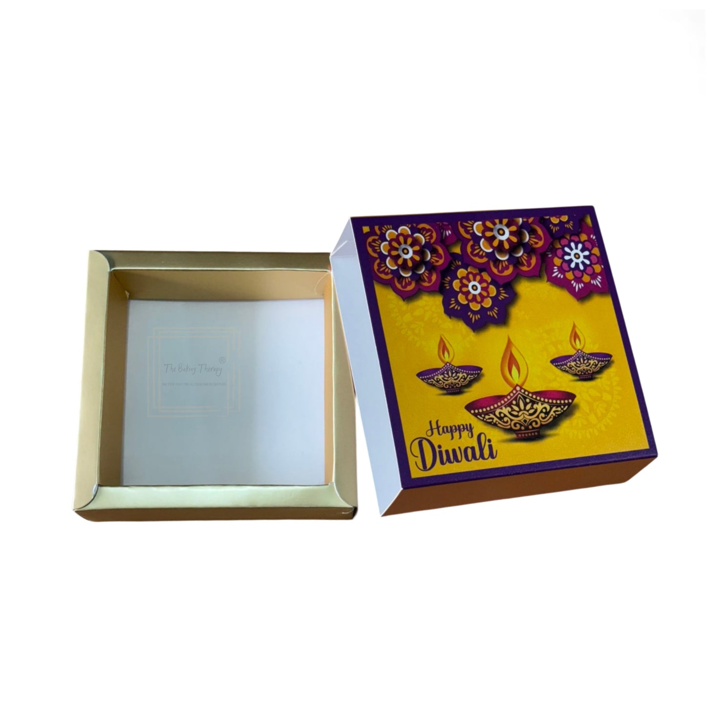 4 Cavity Diwali Sliding Chocolate Box Without Cavity - Design 06 ( 5 Pcs Pack )