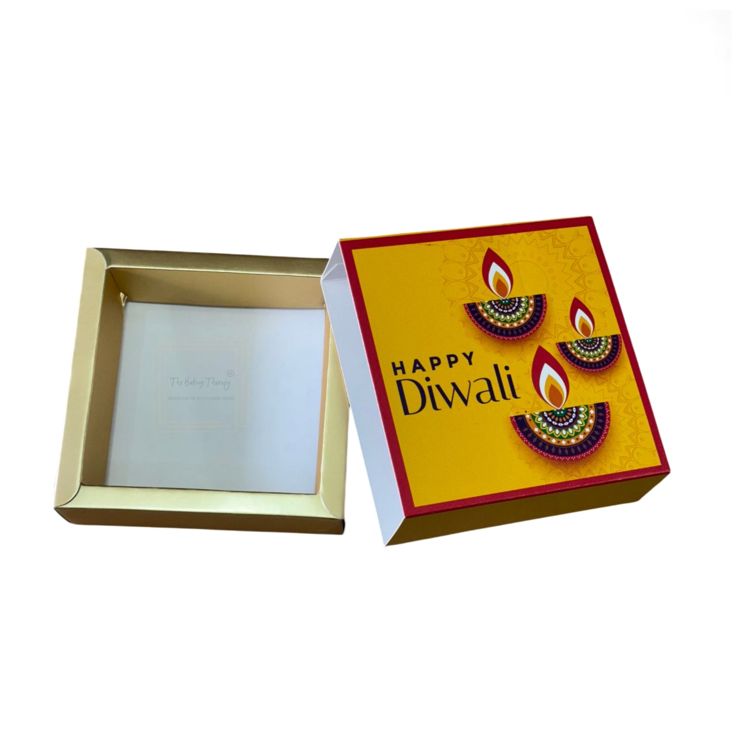 4 Cavity Diwali Sliding Chocolate Box Without Cavity - Design 03 ( 5 Pcs Pack )
