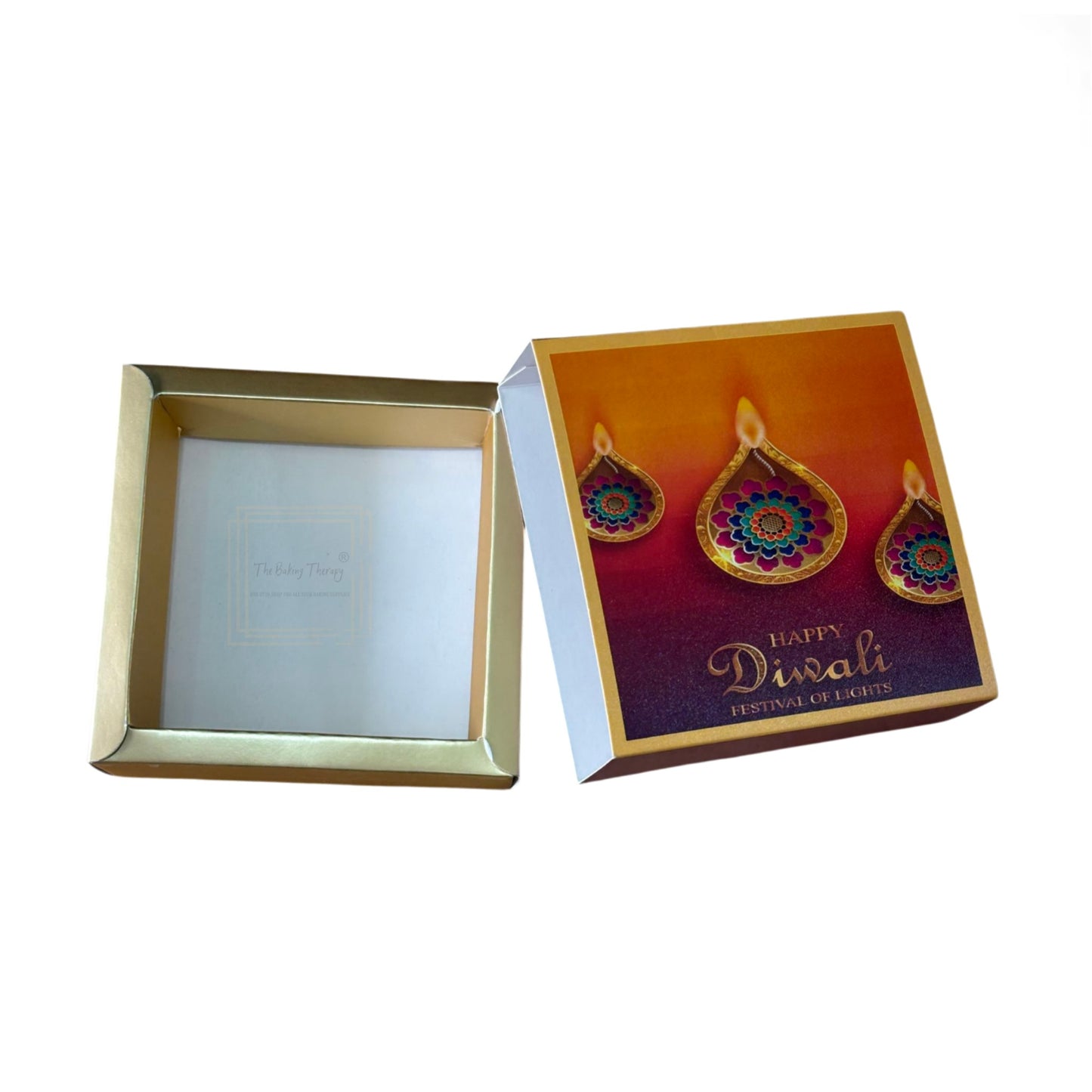 4 Cavity Diwali Sliding Chocolate Box Without Cavity - Design 07 ( 5 Pcs Pack )
