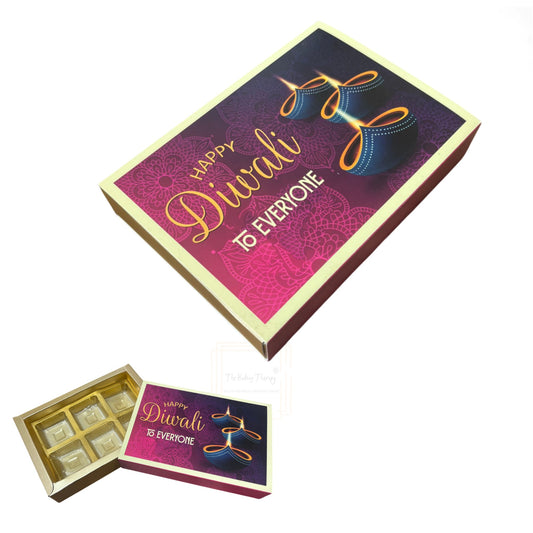 6 Cavity Diwali Sliding Chocolate Box Without Cavity - Design 05 ( 5 Pcs Pack )